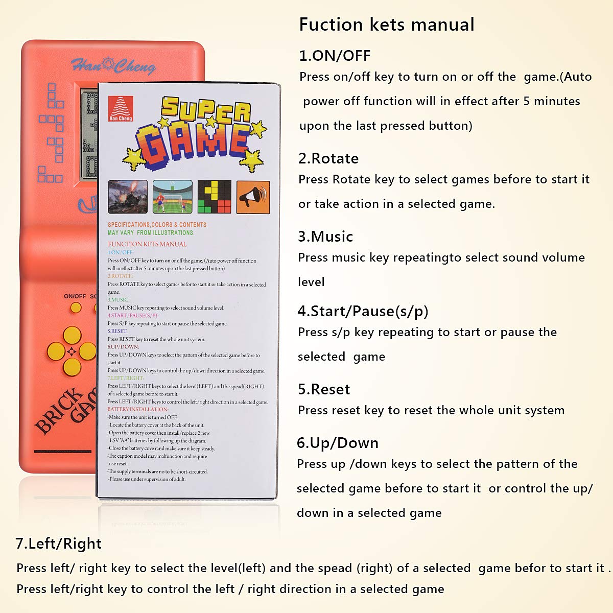 Portable Game Player for Travel, Handheld Game Console for Kids, Classic Game Console for 80s 90s (3.5 Inch)