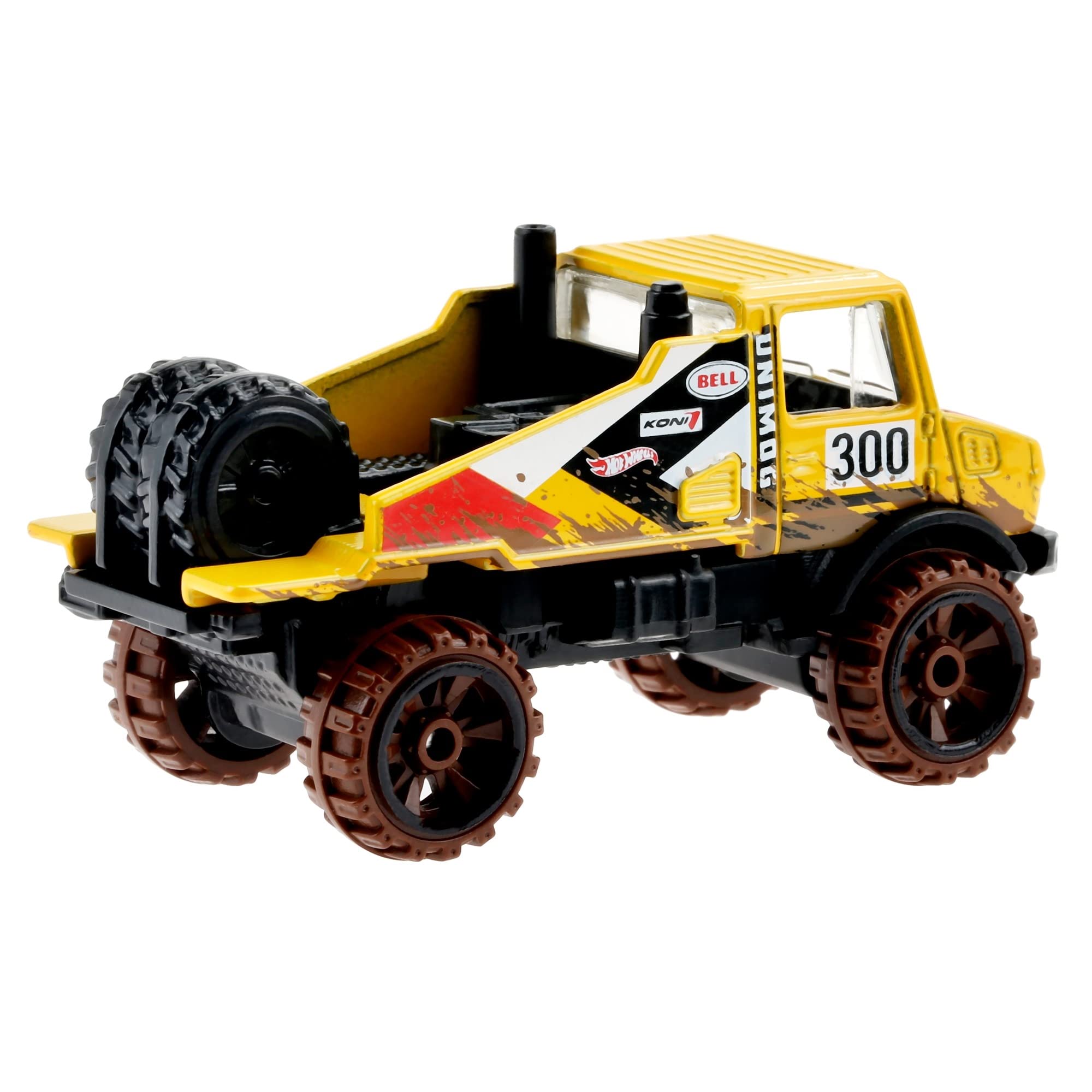 Hot Wheels - Mercedes-Benz Unimog 1300 - Off -Road Mud Runners 1/5 [Yellow]