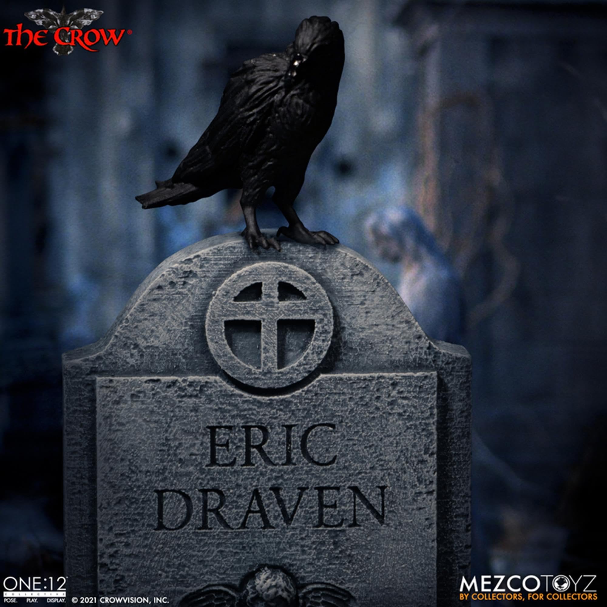 Mezco The Crow One:12 Action Figure Eric Draven 100% Plastic, in Gift Box, Manufacturer, Multi-Colour, H858210