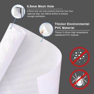 2-Pack 300x800mm 11.8x31.5inch DIY Computer Case PC Fan Dust Mesh Filter White Computer PVC Mesh Cover with Magnetic Strip for Gaming PC Speaker Xbox Series Game Consoles and More