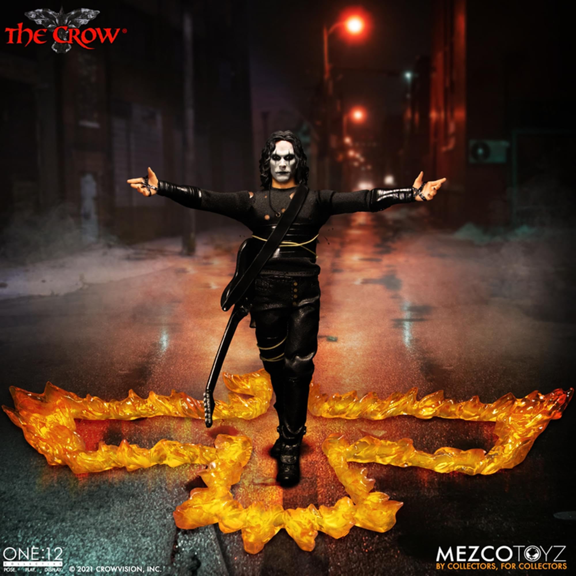 Mezco The Crow One:12 Action Figure Eric Draven 100% Plastic, in Gift Box, Manufacturer, Multi-Colour, H858210