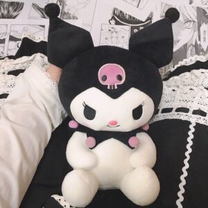 EVESKY Kawaii Plush Toys Lovely Cartoon Dolls Soft Stuffed Doll for Fans Kids Girls 10in (Black)