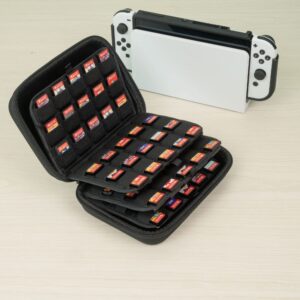 ButterFox 80 Switch Game Case for Nintendo Switch, Switch Game Card Storage Holder or SD Memory Card Case (80 Turquoise/Black)