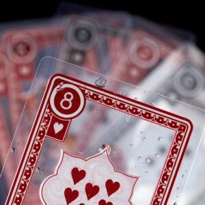 Waterproof Playing Card Deck with Jokers - 54 Clear Plastic Cards, Poker Size, Standard Index - Durable, Washable and Easily Portable - Flexible, Smooth Shuffling - Hard Plastic Carrying Case Included