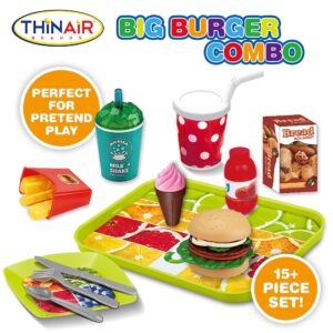 20-Piece Play Food Set | Realistic Kids’ Food Toys for Pretend Play & Hands-On Learning | Preschool & Toddler Toys for Boys & Girls 3+