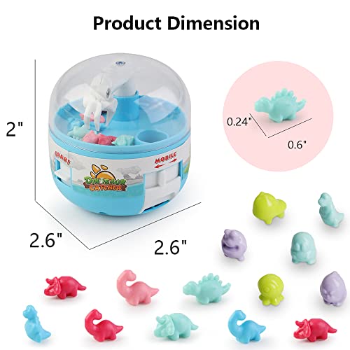 Mini Claw Machine Toys for Kids & Adults with Mini Dinosaur Figures Prizes, Stuff Things that Actually Work, Mini Arcade Game Miniature Novelty Toys for 3+ Year Old Boys & Girls