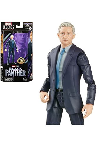 Marvel Legends Series Black Panther Legacy Collection Everett Ross 6-inch MCU Action Figure Toy, 1 Accessory, 3 Build-A-Figure Parts