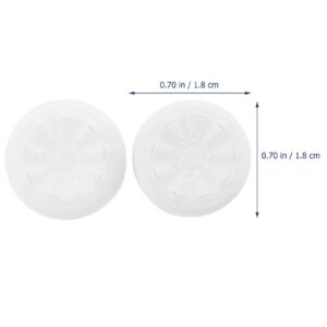 SOLUSTRE 2pcs ps4ps5 Joystick Stick Cover ps4controller Joystick Grip Covers Silicone Button Cover Joystick Protective Cover Joystick Caps Thumb White Button Cap