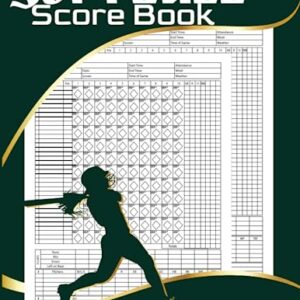 Softball Scorebook: 120 Page Baseball Scorebook with Line up Cards & Pitch Count Large Print 8.5 x 11" , Softball Scorekeeping book, Softball Score Sheets