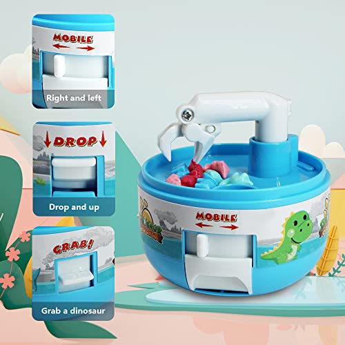 Mini Claw Machine Toys for Kids & Adults with Mini Dinosaur Figures Prizes, Stuff Things that Actually Work, Mini Arcade Game Miniature Novelty Toys for 3+ Year Old Boys & Girls