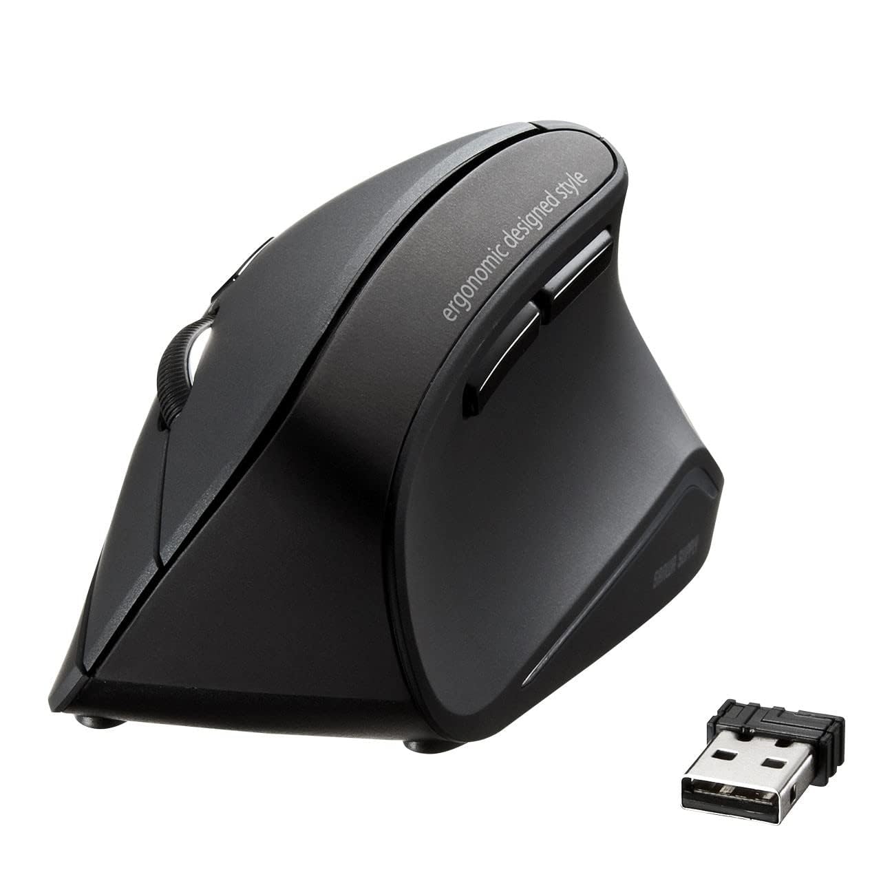 SANWA 2.4G Wireless Ergonomic Mouse, Optical Vertical Computer Mice, Silent Noiseless Click, (800/1200/1600 Adjustable DPI, 6 Buttons) Compatible with MacBook, Laptop, Windows, Mac OS