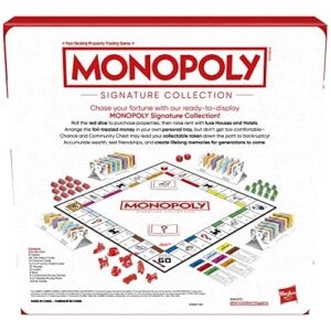 Monopoly Signature Collection Family Board Game for 2 to 6 Players, Premium Packaging and Components, in-Box Storage, Family Game for Ages 8+