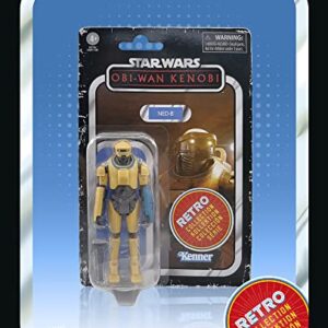 STAR WARS Retro Collection NED-8 Toy 3.75-Inch-Scale OBI-Wan Kenobi Collectible Action Figure, Toys for Kids Ages 4 and Up, Multicolored, F5774