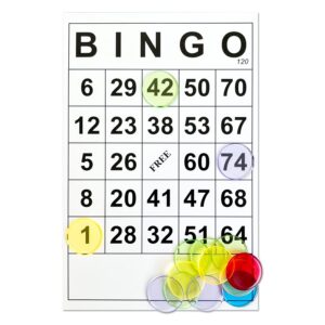 SEETOOOGAMES Bingo Game Cards Sheets - Paper Bingo Cards Bulk Reusable - Bingo Set for Adults, Family, Party, Large Groups - Pack of 120