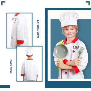 Lesheng space Chef Costume for Kids, Cook Role Play Dress -Up Set with Realistic Kitchen Toys, Pretend Chef Outfit for Halloween