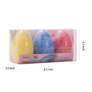 3 Colors Floam Clay Eggs, Foam Modeling Clay Supplies Toys Foam Beads Play Kit, DIY Educational Art Craft for Boys Girls, Kindergarten Preschool Creative Toys