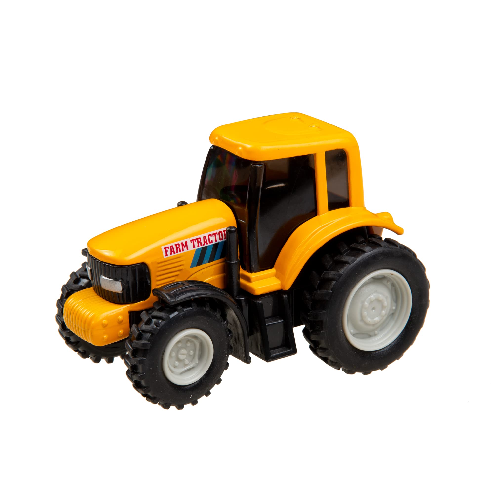 PMT Holdings Playmaker Toys 4 Pack Toy Tractors, Pull-Back Tractors Comes with 1 Blue, 1 Green, 1 Orange, 1 Red (4 Tractors) 9665D 0