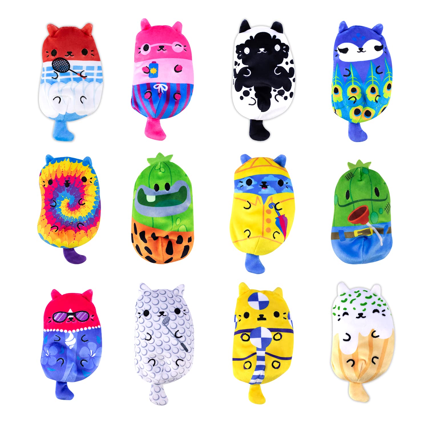 Cats vs Pickles - Mystery Bags - Gold Wave - 1pk - 4" Bean Filled Plushies! Great for Stocking Stuffers, Advent Calendars for Kids, Boys, & Girls.