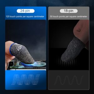 Gaweb Gaming Finger Covers Sweat Proof Breathable 0.98MM Thin Mobile Game Controller Fingertips Sleeves Thumb Gloves Red A