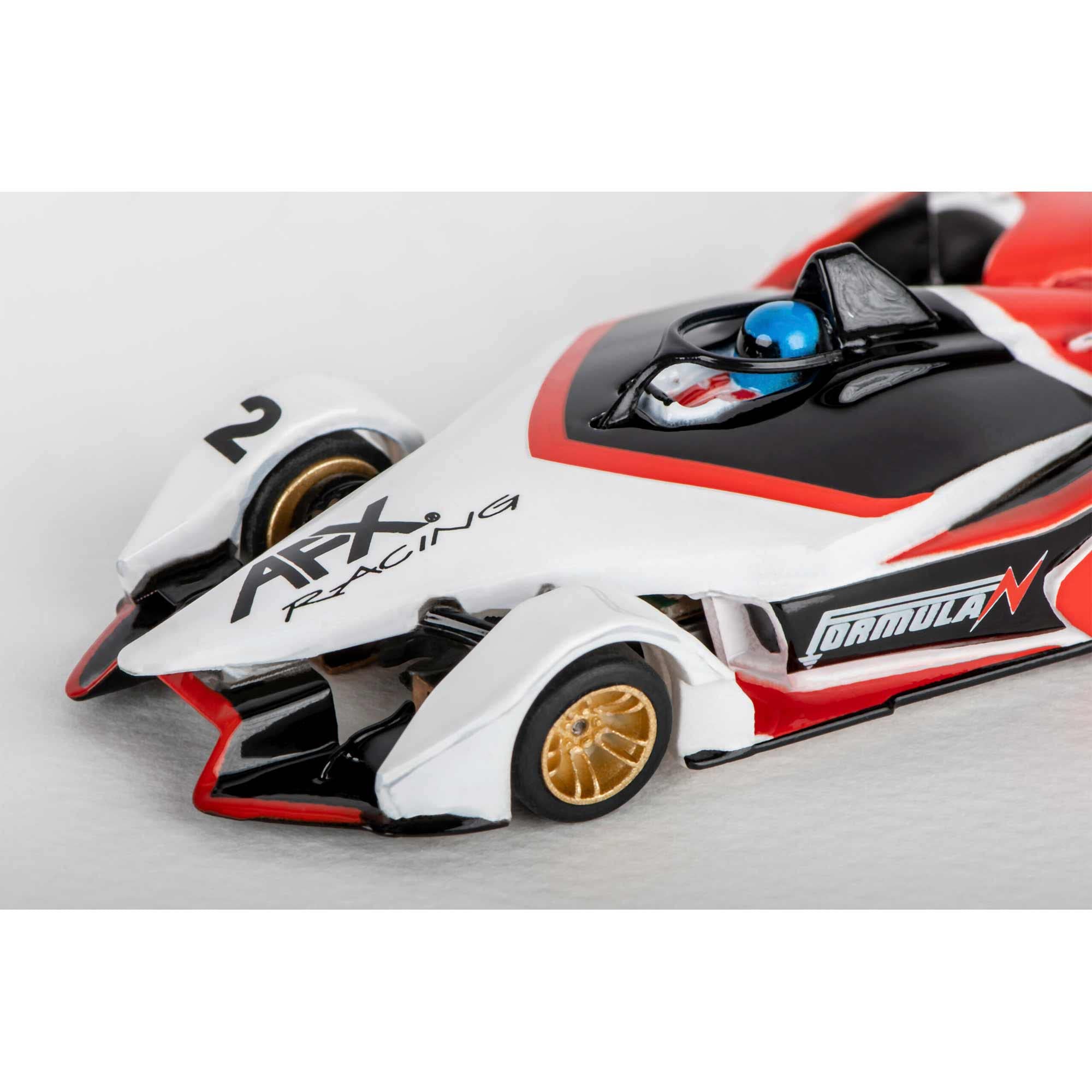 AFX/Racemasters Mega G+ Formula N Blk/Red/White AFX22015 HO Slot Racing Cars