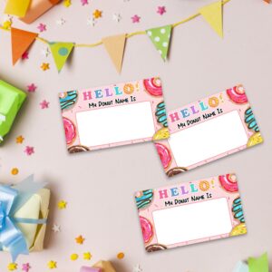 What is Your Donut Name Game, Game Sign and 30 Cards, Donut Birthday Party Sign for Girls, Holiday Activity, Wedding, Anniversary, Kids Donut Activity Cards