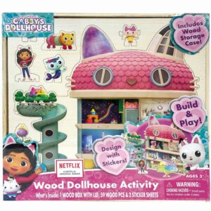 tara toys gabby's dollhouse wood activity set