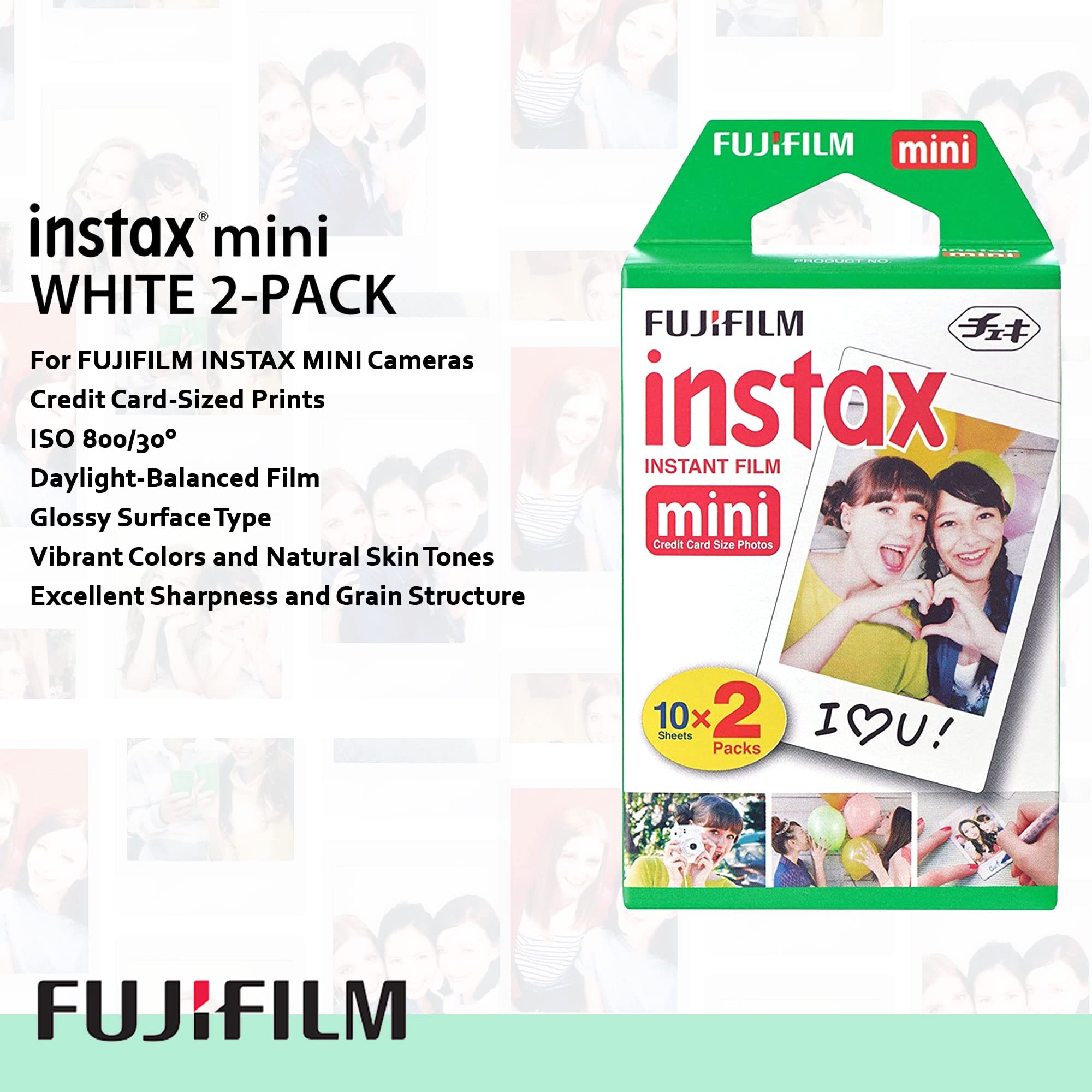 Fujifilm Instax Mini 11 Instant Camera Mocha Grey | Instax Mini Twin Pack Film | Glitter Photo Album Holds 64 Photos | Groovy Case | Cloth