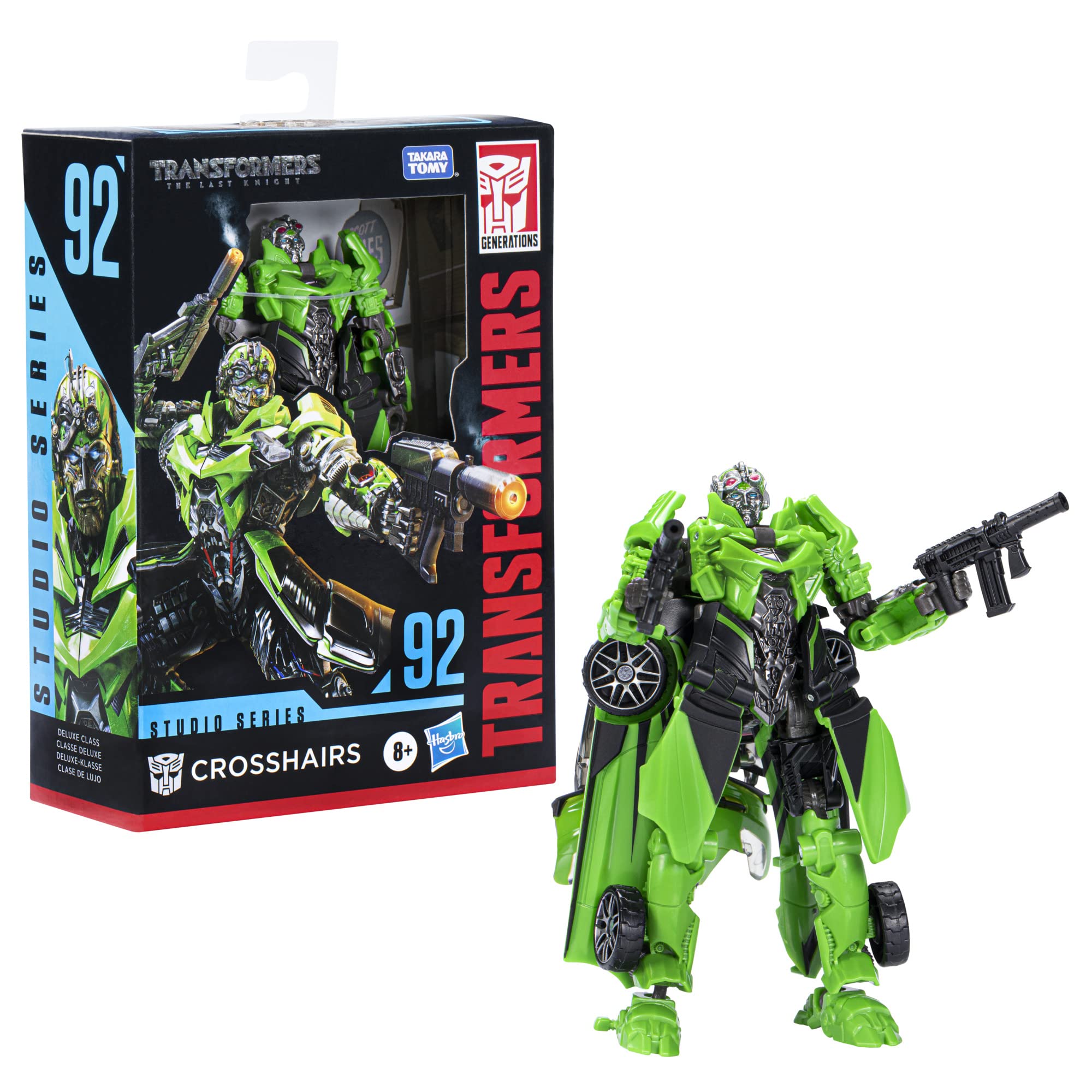 Transformers Toys Studio Series 92 Deluxe Class The Last Knight Crosshairs Action Figure - Ages 8 and Up, 4.5-inch