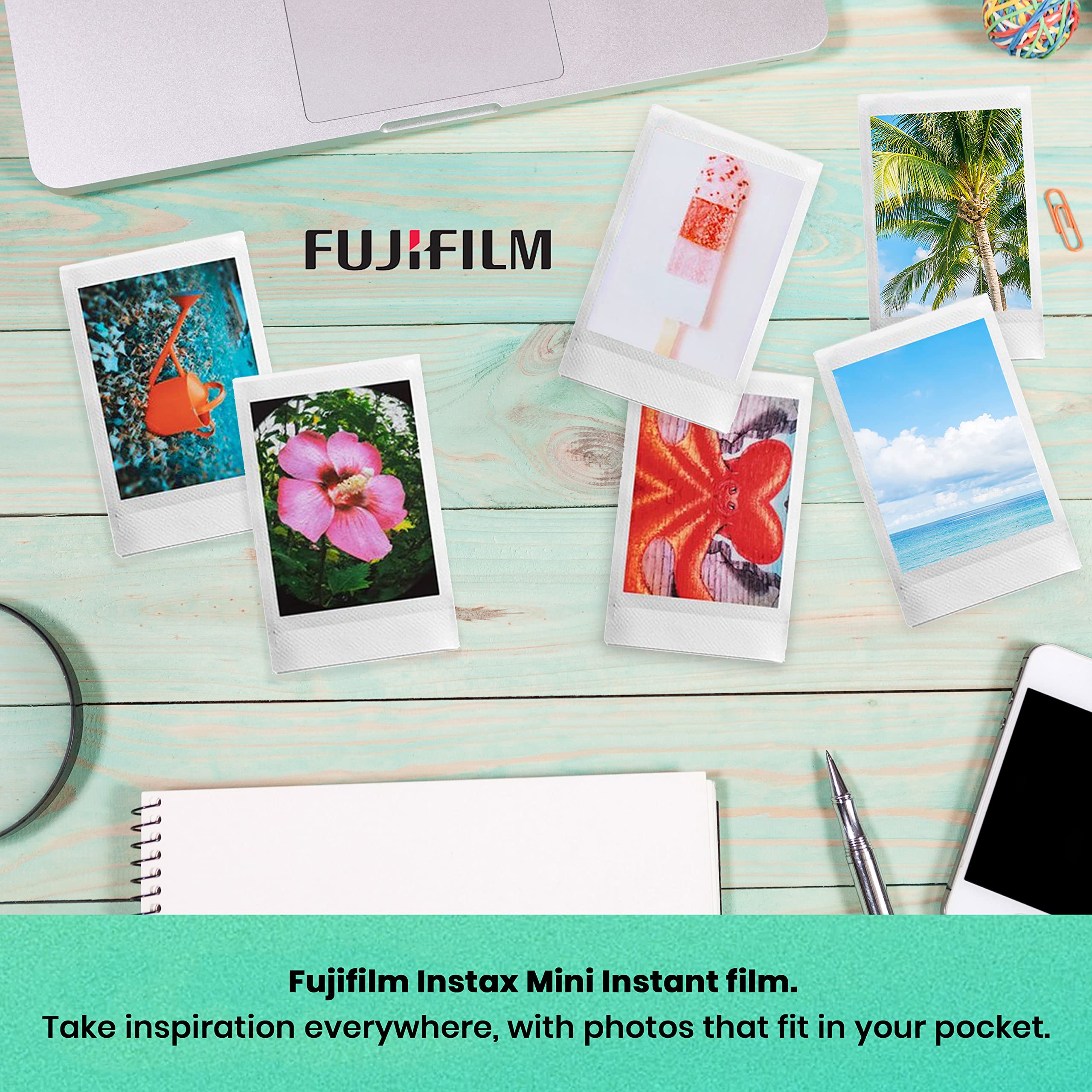 Fujifilm Instax Mini 11 Instant Camera Mocha Grey | Instax Mini Twin Pack Film | Glitter Photo Album Holds 64 Photos | Groovy Case | Cloth