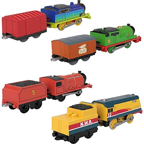 Thomas & Friends Thomas, Percy, James & Rebecca Train Engine Set - Set of 4 Motorized Toy Train Engines for Preschool Kids Ages 3 Years & Older