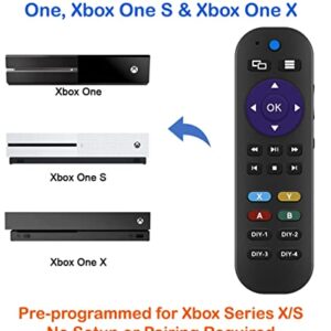 Universal Remote for Xbox One, Xbox One S and Xbox One X, Remote Control Has 7 Learning Programmable Buttons to Control All TVs, Soundbar, DVD & Receiver