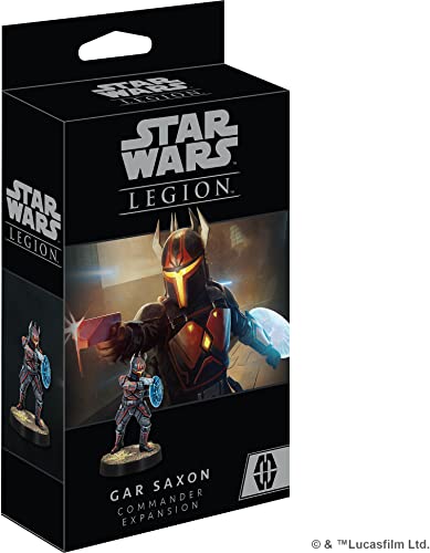 Star Wars: Legion Gar Saxon COMMANDER EXPANSION - Ruthless Mandalorian Precision! Tabletop Miniatures Strategy Game for Kids and Adults, Ages 14+, 2 Players, 3 Hour Playtime, Made by Atomic Mass Games