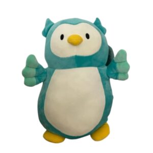 squishmallows official kellytoy hug mees squishy soft plush animal pets (14 inch, winston the owl)