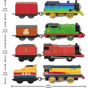 Thomas & Friends Thomas, Percy, James & Rebecca Train Engine Set - Set of 4 Motorized Toy Train Engines for Preschool Kids Ages 3 Years & Older