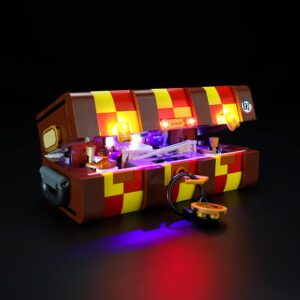 Kyglaring LED Lighting Kit Only Lights Set Designed for Lego Harry Potter Hogwarts Magical Trunk 76399 Model Building Kit - without Lego Set (Standard Version)