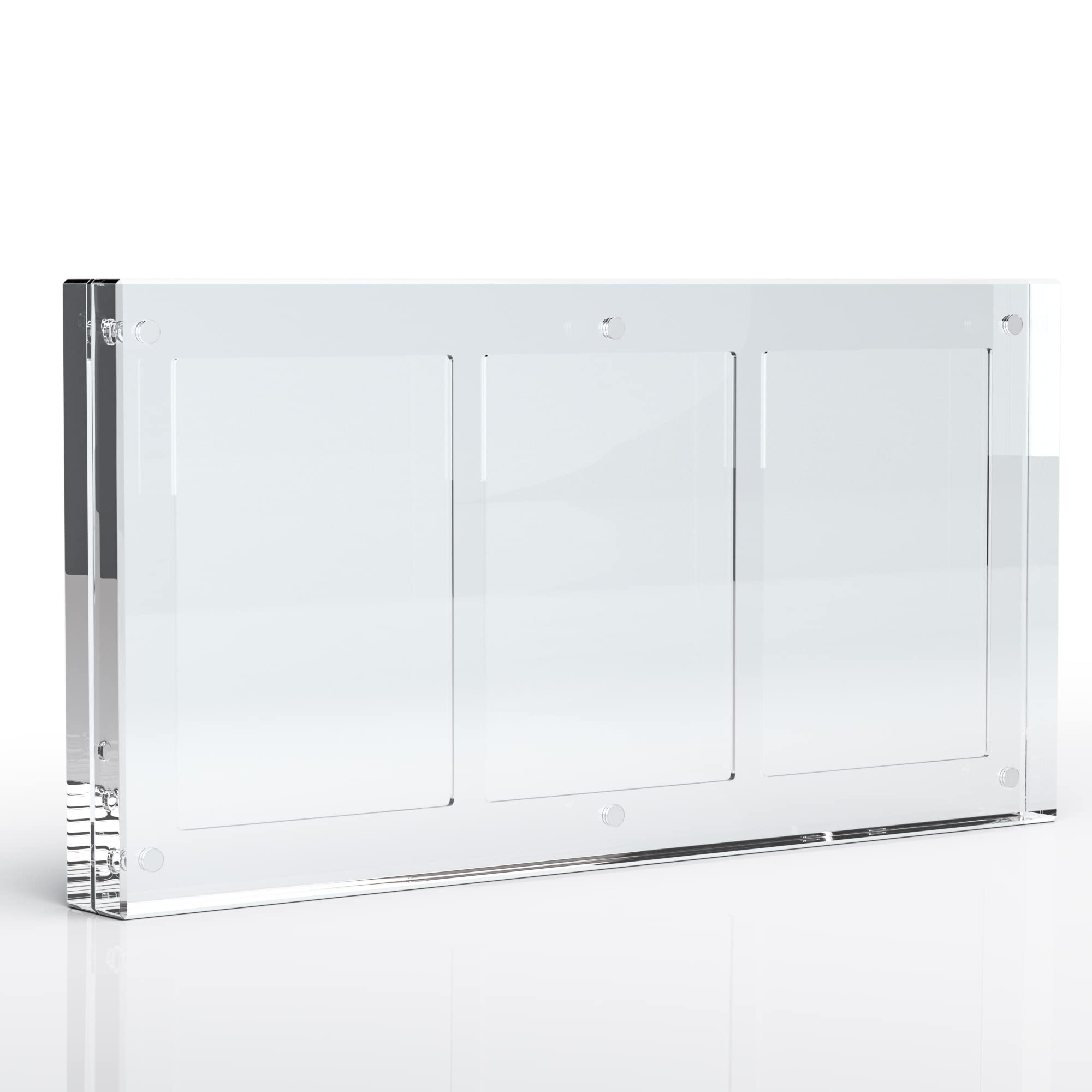 Wildnut Card Display Case, Transparent Card Display Clear Card Stands, 35PT Acrylic TCG Triple Cards Frames for Standard Cards,ComicCards, Sports Cards, Baseball Cards(20mm)