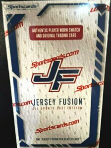 2021 sportscards jersey fusion all sports edition blaster box - 1 original trading card with an authentic player worn swatch or patch