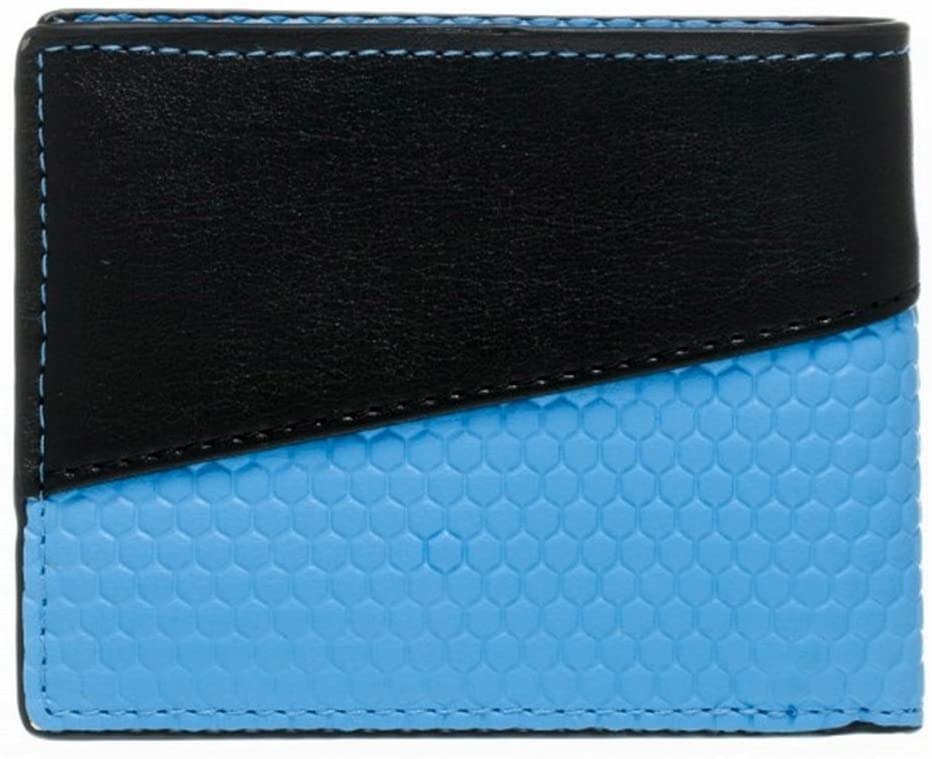 yzohu JEWUNO Star SciFi Trek Blue Science Logo Leather Bi Fold Wallet