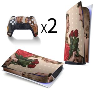 Custom Skin Sticker Decal Cover for PS5 Playstation Controller with Picture Personalized Cover for Playstation 5 Disc Version