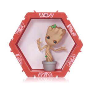 wow! pods marvel avengers collection - potted groot | superhero light-up bobble-head figure | official marvel collectable toys & gifts | number 205 in series, beige, 4 inches