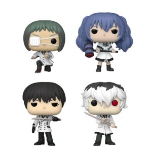 funko pop! tokyo ghoul:re set of 4 - haise sasaki, kuki urie, saiko yonebayashi and toru mutsuki