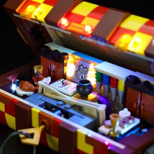 Kyglaring LED Lighting Kit Only Lights Set Designed for Lego Harry Potter Hogwarts Magical Trunk 76399 Model Building Kit - without Lego Set (Standard Version)