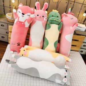 MIAOHAHA Lovely Plush Bunny Rabbit Toy, Long Pink Rabbit Stuffed Animal Pillow Kids Plush Toy Pillow Gift for Kids and Girls (Rabbit, 90cm/35.4in)