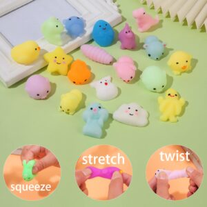 Bingcute 72 pcs Mochi Squishy Toys, Kawaii Squishy Animals for Party Favors Classroom Prize Pinata Easter Fillers Fidget Toys Pack Bulk Squishies Toys