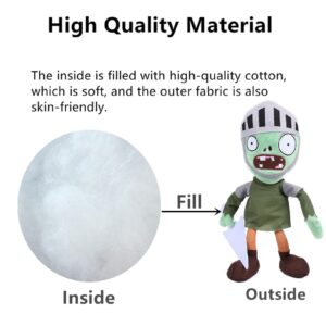 JHESAO 12" PVZ Plants and Knight Zombies Plush Toys Normal Zombies PVZ Plushies 1 2 Stuffed Soft Doll Knight Zombie New