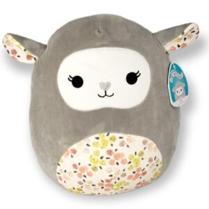 SQUISHMALLOW KellyToys - 12 Inch (30cm) - Elea The Grey Lamb from The Floral Squad - Super Soft Plush Toy Animal Pillow Pal Buddy Stuffed Animal Birthday Gift Easter