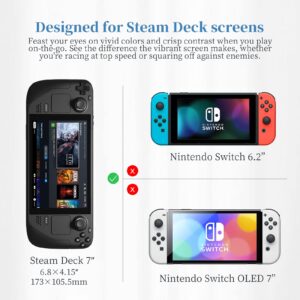 MAEXUS Steam Deck Screen Protector, Tempered Glass Screen Protector Compatible with Steam Deck, Screen Protector Designed for Steam Deck Anti-Fingerprint Bubble-Free (3 Pack)