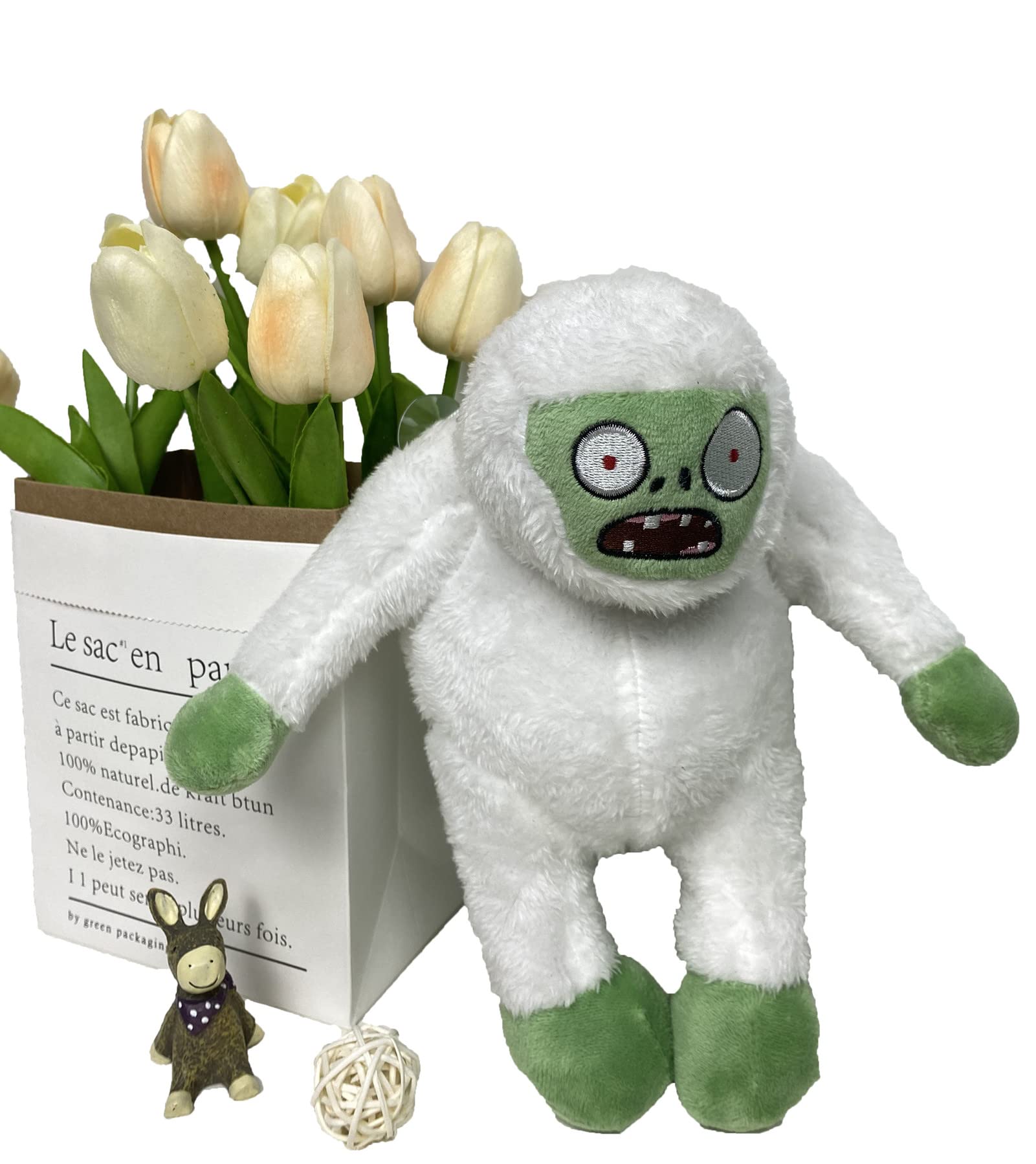 JHESAO 10" Plants and Yeti Plush Toys Normal Zombies PVZ Plushies 1 2 Stuffed Soft Doll Yeti Zombies New