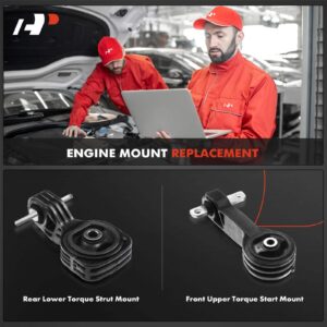 A-Premium 2PCS Front Lower and Upper Engine Torque Strut Mounts Compatible with Honda Civic 2006 2007 2008 2009 2010 2011 1.8L, Automatic Transmission, Replace# 50890SNAA81, 50880SNAA82