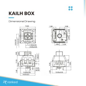 Ranked Kailh Box Key Switches for Mechanical Gaming Keyboards | Plate Mounted (Kailh Box Jade, 65 Pcs)